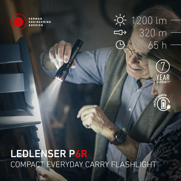 P6R Rechargeable Torch 2025, 1200 Lumens - HikeWare  