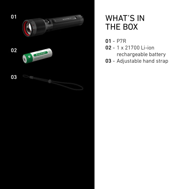 P7R Rechargeable Torch 2025, 2000 Lumens - HikeWare  