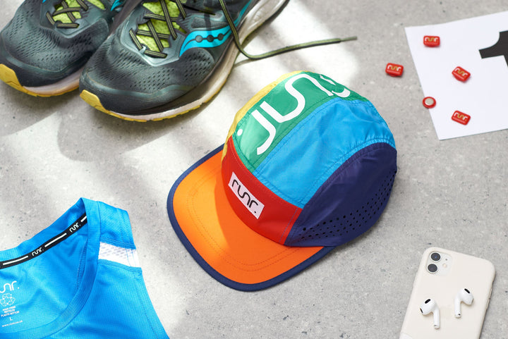Runr Rio running hat worn on a run
