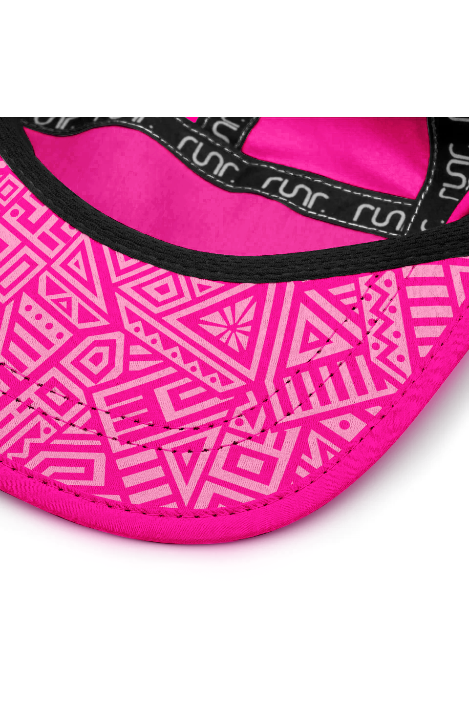 Runr San Francisco running hat - under-peak view