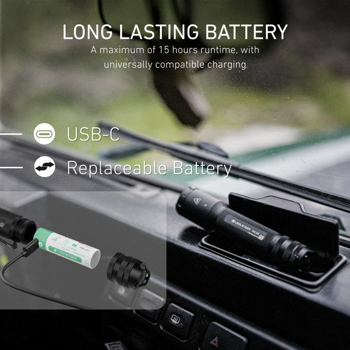 TAC6R Tactical Rechargeable Torch 2026, 2000 Lumens - HikeWare  