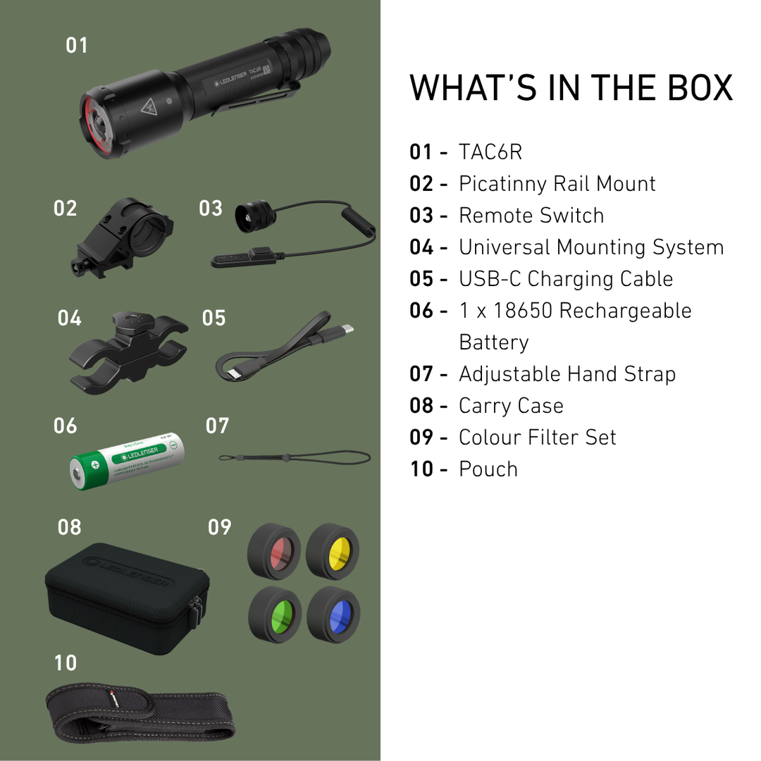 TAC6R Tactical Outdoor Set 2026, 2000 Lumens - HikeWare  