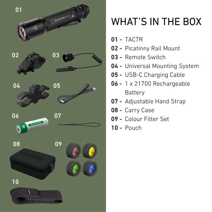 TAC7R RGB Tactical Outdoor Set 2026, 3200 Lumens - HikeWare  