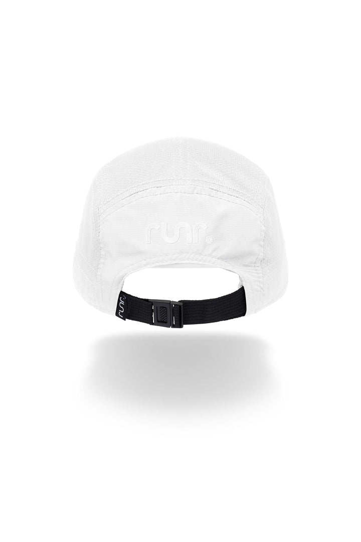 Runr Oslo running hat in white - back view