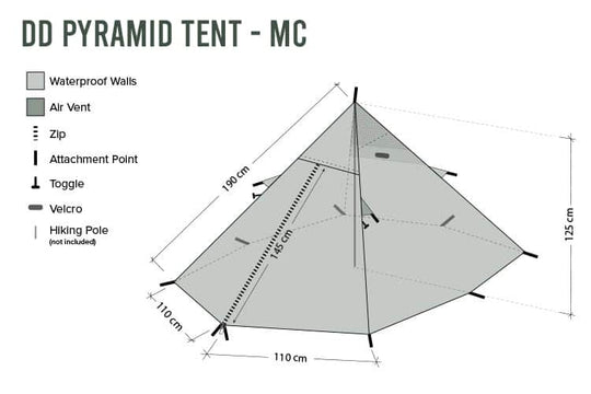 DD Hammocks Pyramid Tent - Multicamo – HikeWare