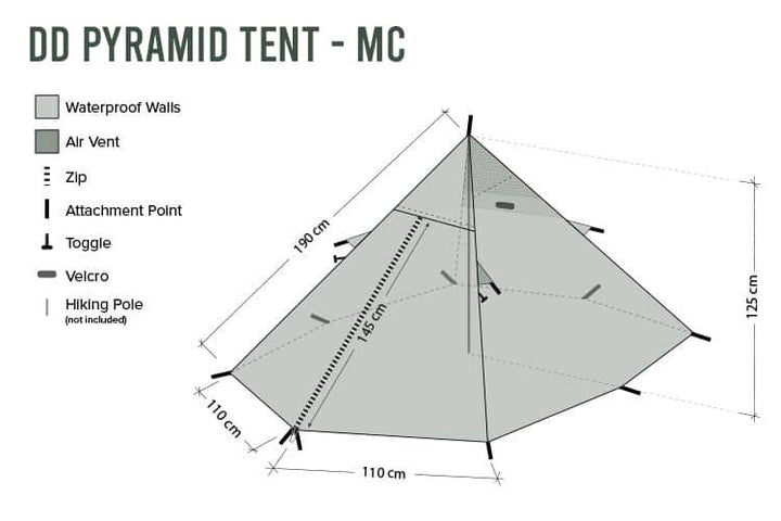 DD Hammocks Pyramid Tent - Multicamo