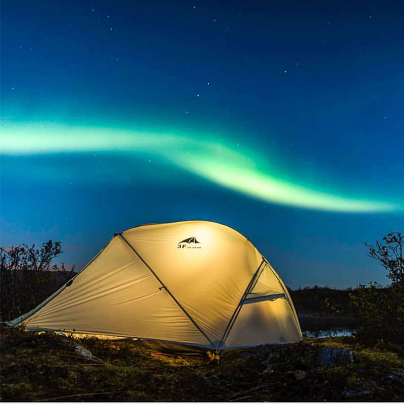 3F UL Gear Floating Cloud 2 Person Tent - Khaki 3 Season - HikeWare  