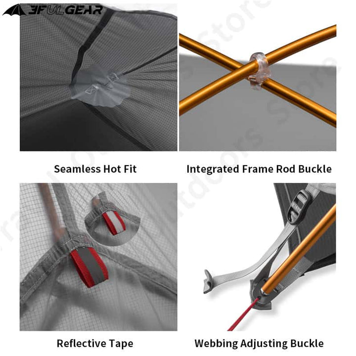 3F UL Gear Qingkong 3 Season Tent - Green - HikeWare  