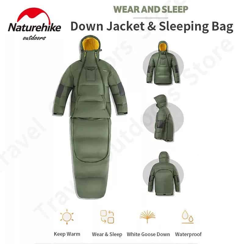 Naturehike 2 in 1 Sleeping Bag and Down  Jacket - HikeWare  