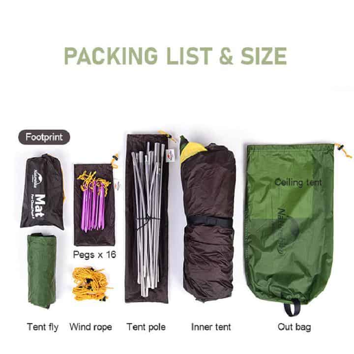 Naturehike Cloud Peak 2-Man Tent (Green) T DOOR (Limited Run)