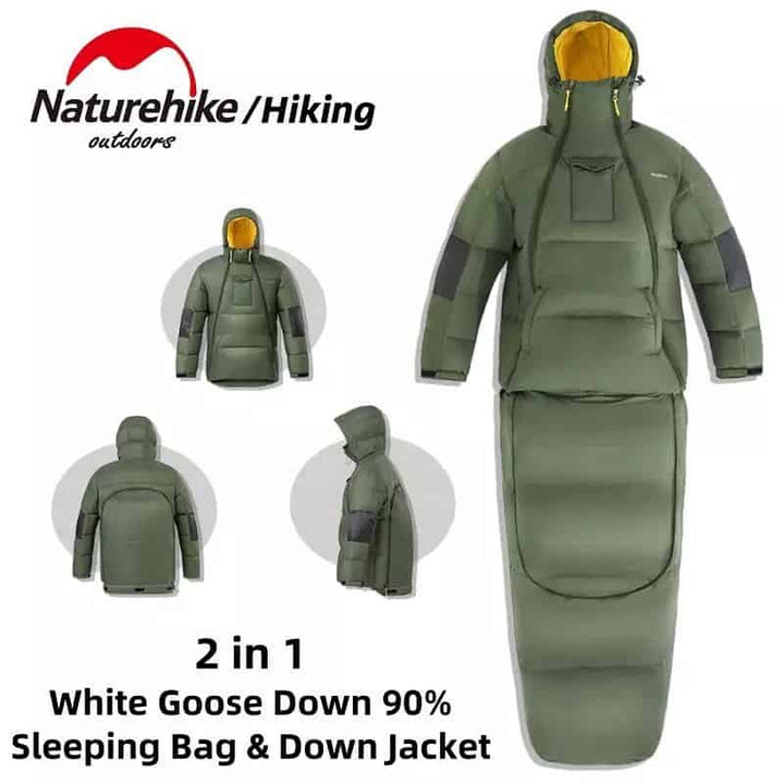 Naturehike 2 in 1 Sleeping Bag and Down  Jacket - HikeWare  