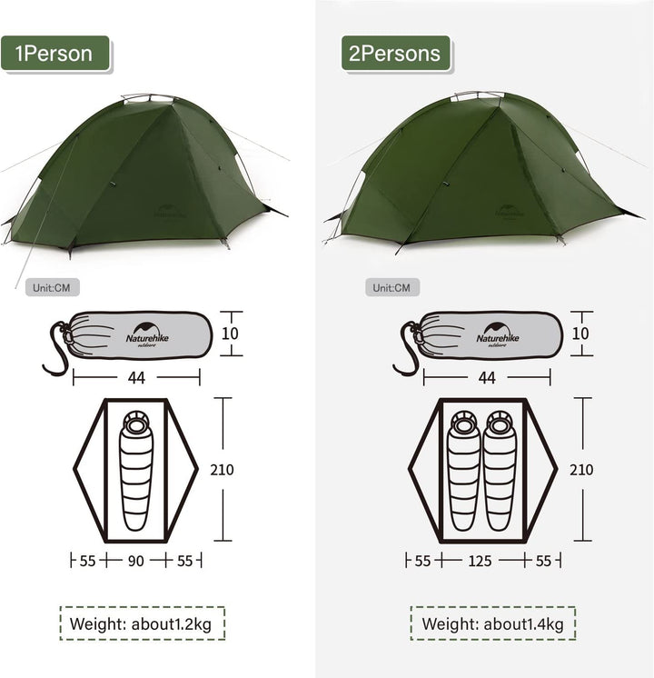 Naturehike Tagar Lightweight Tent ( 1 or 2 man) - Forest Green