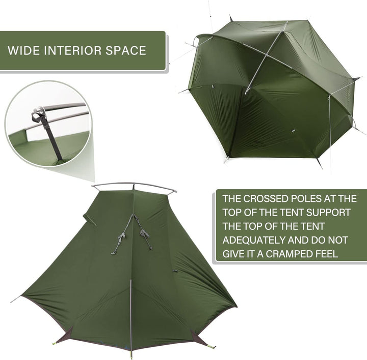 Naturehike Tagar Lightweight Tent ( 1 or 2 man) - Forest Green