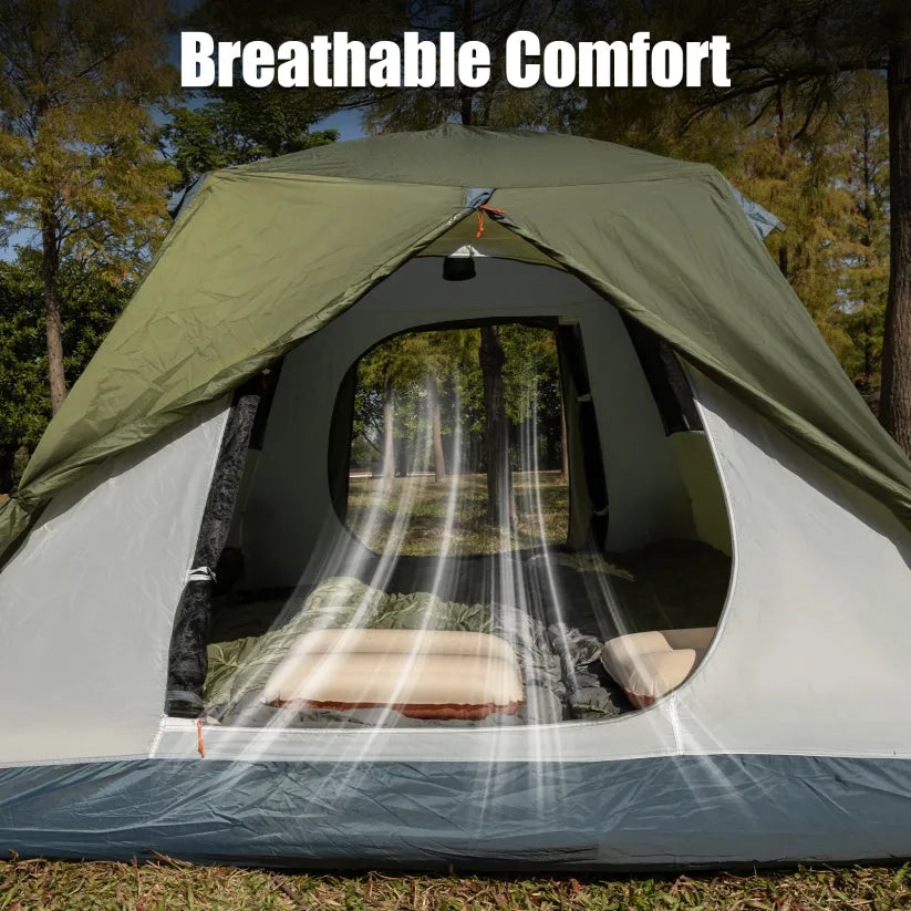 3 person tent with porch Night Cat 3-Person Pop-Up Cabin Tent with Porch