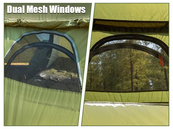 Night Cat pop-up cabin tent dual mesh windows