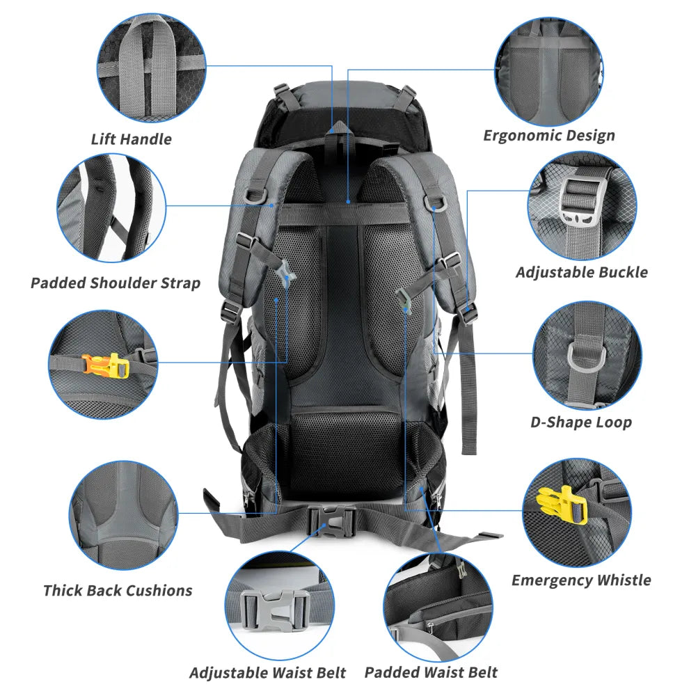 70L Night Cat Hiking Backpack