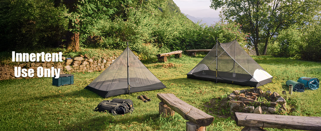 Night Cat Tent - 1 person and 2 person inner tent size comparison - HikeWare