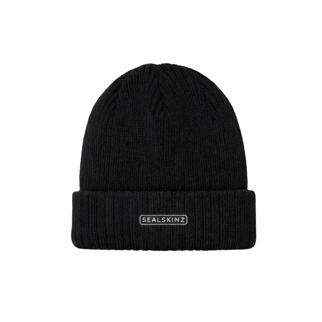 Sealskinz Bacton waterproof roll cuff beanie in black