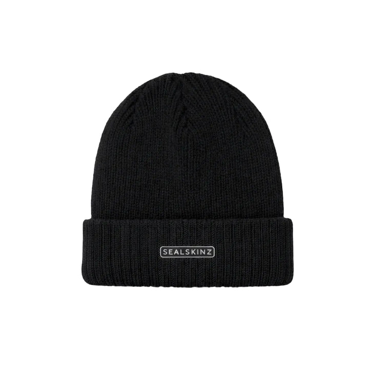 Sealskinz Bacton waterproof roll cuff beanie in black
