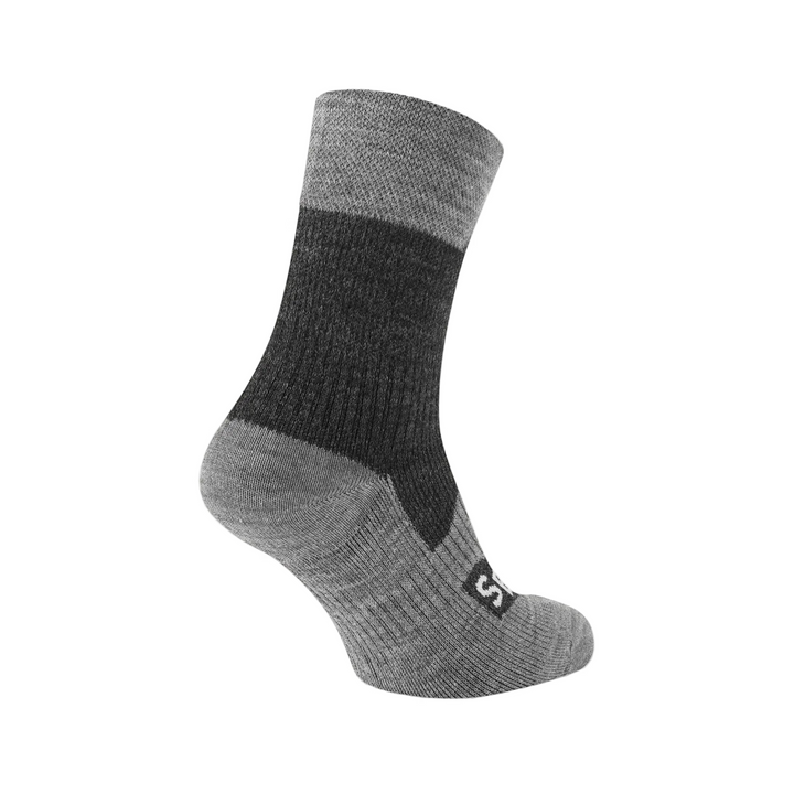 Sealskinz Bircham waterproof ankle sock in black and grey marl, side view
