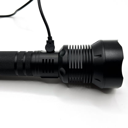 HikeWare UltraBright Waterproof LED Flashlight - 10,000 Lumens, Zoomable, USB Rechargeable - HikeWare  Experience superior brightness and reliability with the HikeWare UltraBright Waterproof LED Flashlight. With 10,000 lumens and a zoomable feature.