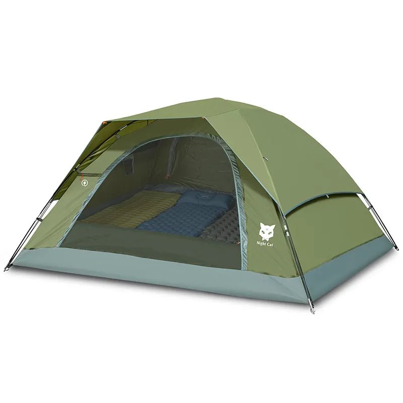 Night Cat 3 - 4 Person Double Layer Tent - HikeWare  Introducing the Night Cat 3-4 Person Double Layer Tent: Your Ultimate Outdoor Shelter with Spacious Size & Waterproof Removable Rainfly.