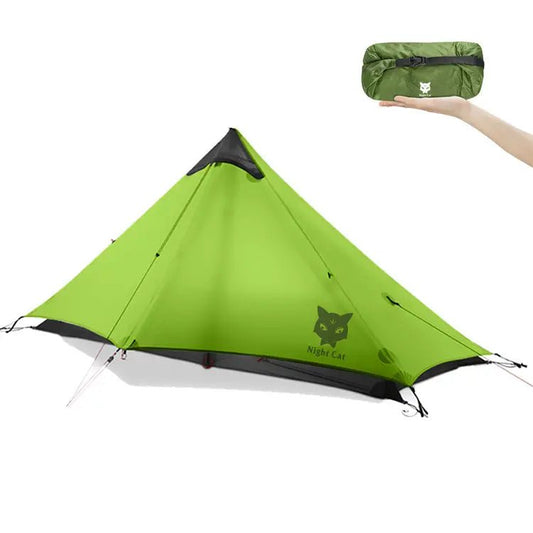 Ultralight Lime Green Night Cat Tent for Three Seasons - Compact and Waterproof, Available on HikeWare