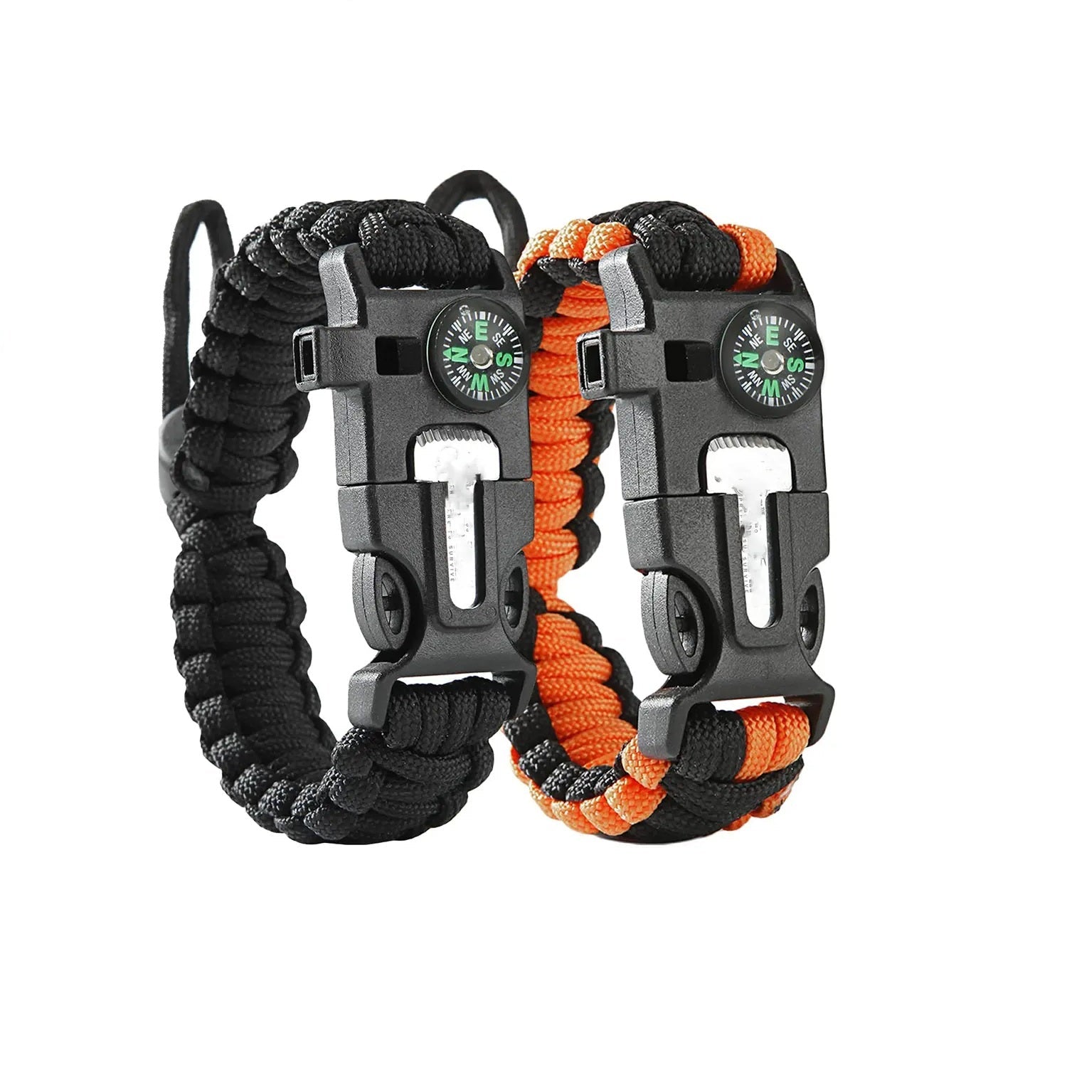 Parachute Cord Survival Bracelet - HikeWare  Stay prepared with our 5-in-1 Paracord Adjustable Bracelet. It has a compass, emergency whistle, fits all, and comes in 2 stylish colors.