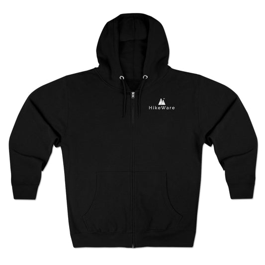 Unisex Premium Full Zip Hoodie - HikeWare  Introducing the ultimate zip hoodie - warm, comfy, and never shrinks. Embrace warmth in style with this cotton-blend hoodie.