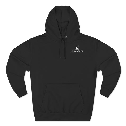 Unisex Premium Pullover Hoodie - HikeWare  Stay cozy all winter with our premium pullover hoodie. Made with a fleece lining and double stitching for durability. Pick your favorite color!