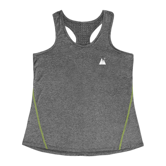 Women's Racerback Sports Top - HikeWare  Laser-cut tank top with breathable polyester fabric and double cross straps for ultimate comfort. Lightweight and form-fitting.